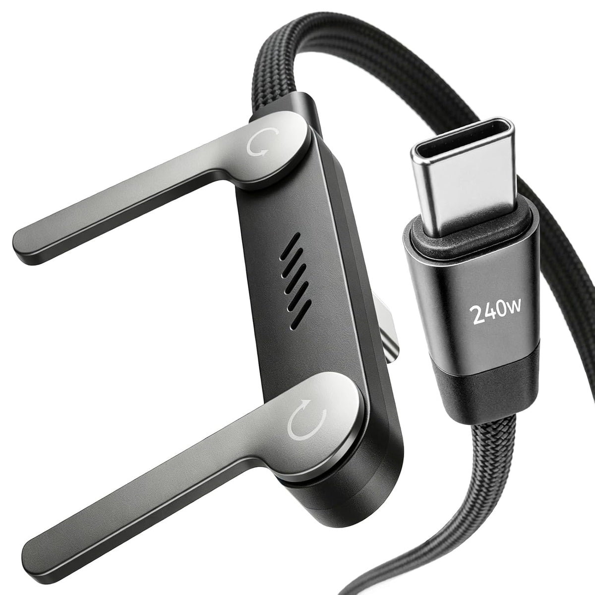 Fast-Charging Cable with Invisible Stand | USB-C & Lightning.