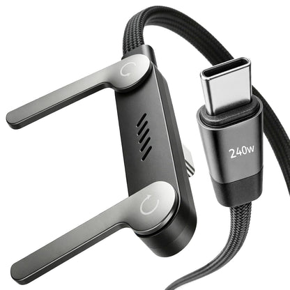 Fast-Charging Cable with Invisible Stand | USB-C & Lightning.