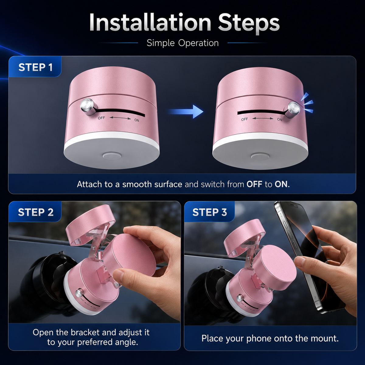 Magnetic Suction Phone Mount VIP