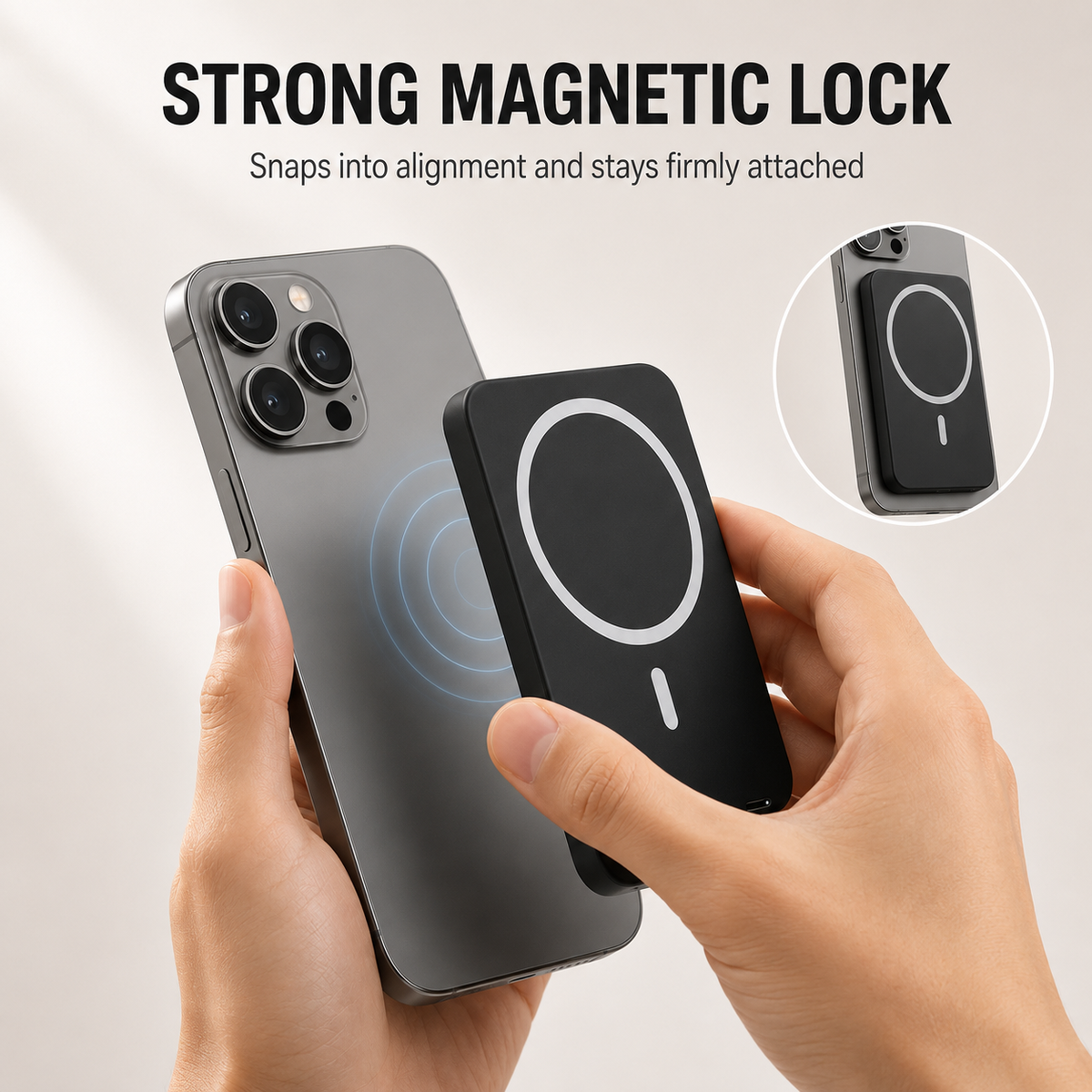 Magnetic Wireless Power Bank.