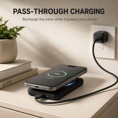 Magnetic Wireless Power Bank.
