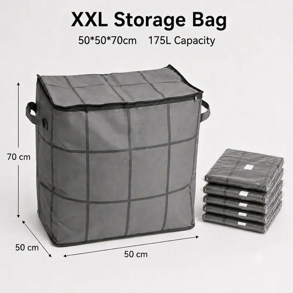 XXL Foldable Storage Bag with Reinforced Handles
