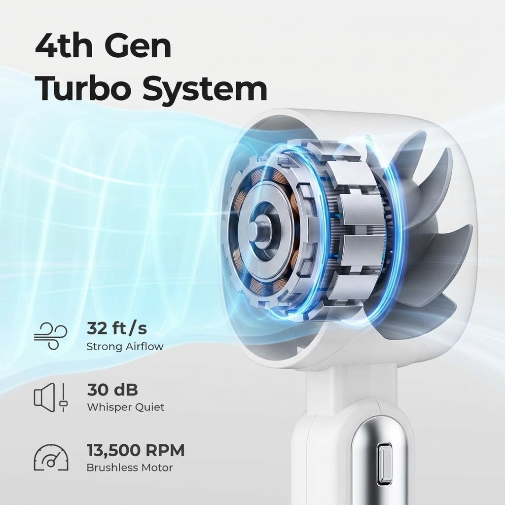 Upgraded Portable Handheld Turbo Fan VIP