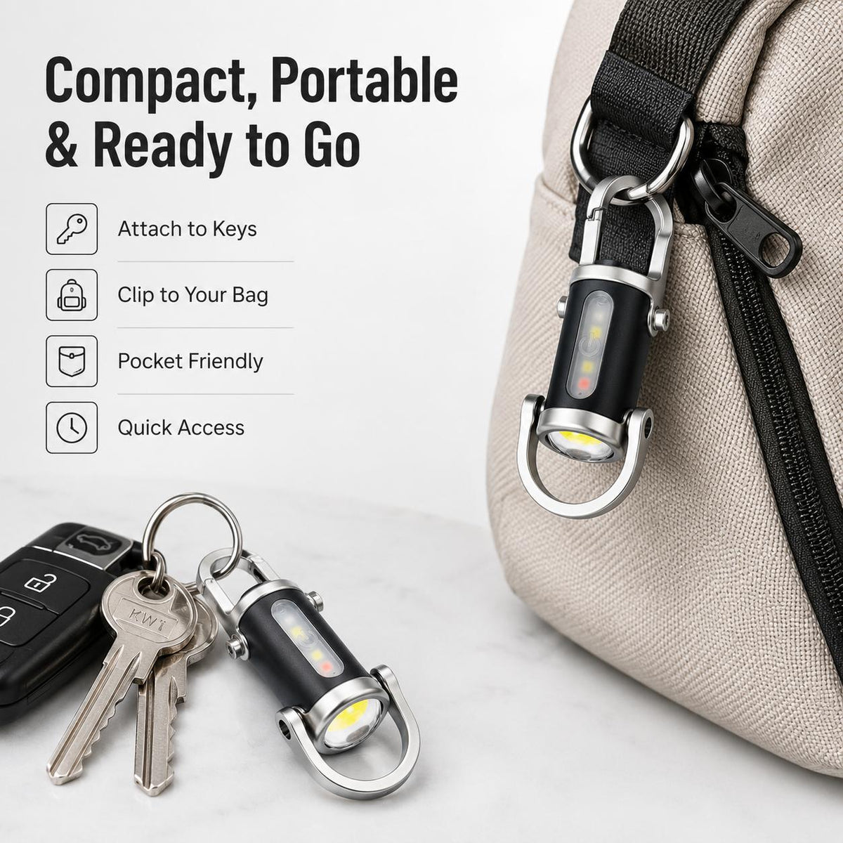 Rechargeable Mini Keychain Pocket Torch